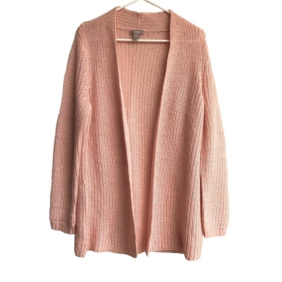 Chico's Sweaters - Chico’s Women’s Open Front Lightweight Long Cardigan Sweater Peach Coral Size 12